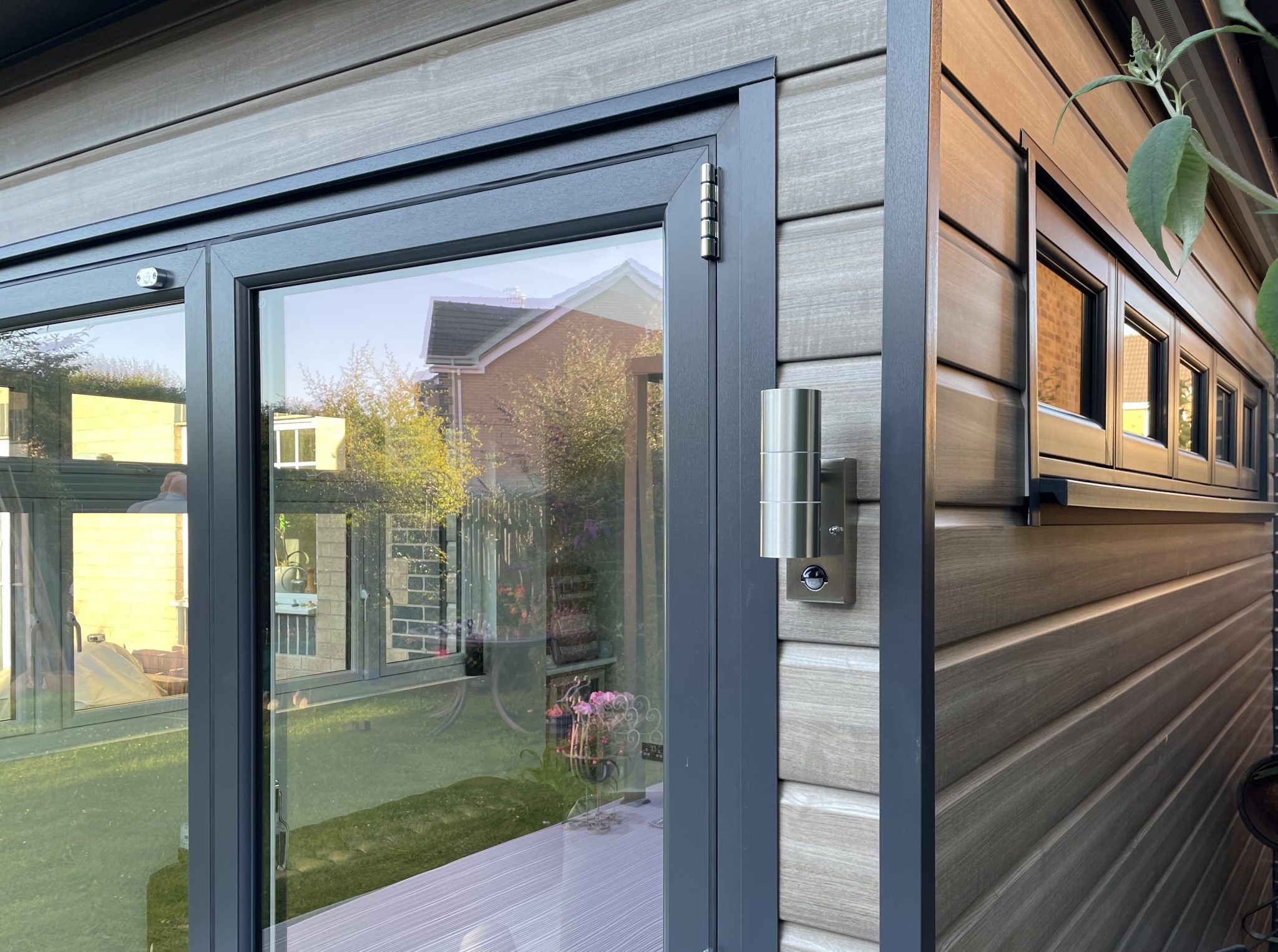 A door that is open and has a lock on it.