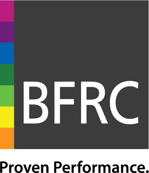 A black square with the letters bfrc in white